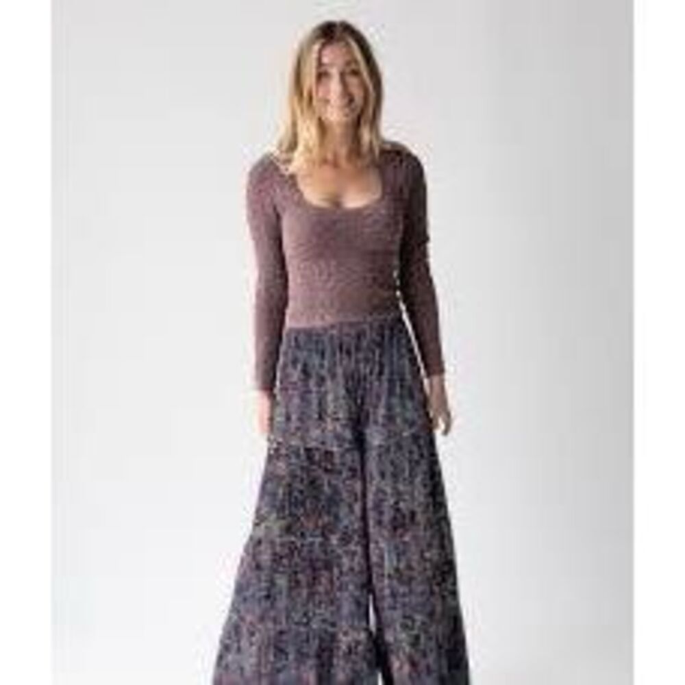 Natural Life Patti Velvet Palazzo Pants Sz XL Elastic Waist